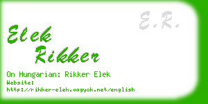 elek rikker business card